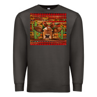 Smoke western christmas cow tumbler Premium Sweatshirt - Jasminsmagicworld