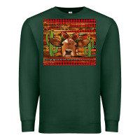 Sports Green western christmas cow tumbler Premium Sweatshirt - Jasminsmagicworld