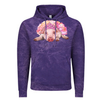 Cloud Purple balerina baby pig with tutu Vintage Hoodie - RanaPortraitStore