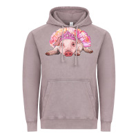 Vintage Zinc balerina baby pig with tutu Vintage Hoodie - RanaPortraitStore