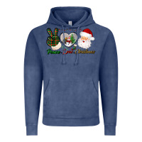 Vintage Denim peace love christmas Vintage Hoodie - BundleAndBundleShop