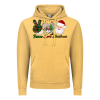 Vintage Mustard peace love christmas Vintage Hoodie - BundleAndBundleShop
