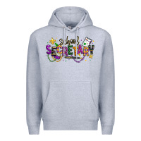Heather Grey mardi gras school secretary Premium Hoodie - texasbilliewilder