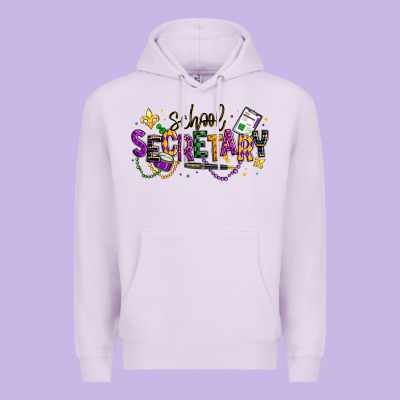 Mardi Gras School Secretary Premium Hoodie Designed By Texasbilliewilder