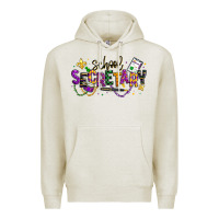 Oatmeal Heather mardi gras school secretary Premium Hoodie - texasbilliewilder