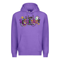 Purple mardi gras school secretary Premium Hoodie - texasbilliewilder