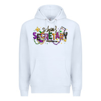 White mardi gras school secretary Premium Hoodie - texasbilliewilder