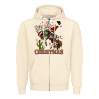 Sandshell howdy christmas cowboy santa Zipper Hoodie - MaliasSmallBusiness