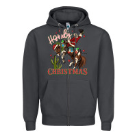 Smoke howdy christmas cowboy santa Zipper Hoodie - MaliasSmallBusiness