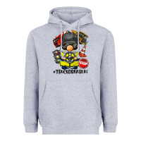 Heather Grey truck driver life gnome Heavyweight Hoodie - BarkalooDesign