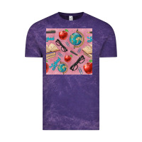 Cloud Purple Teacher Seamless Pattern Vintage Tee - BundleAndBundleShop
