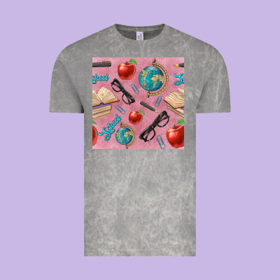 Teacher Seamless Pattern Vintage Tee Designed By Bundleandbundleshop