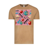 Vintage Camel Teacher Seamless Pattern Vintage Tee - BundleAndBundleShop