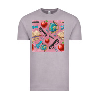 Vintage Zinc Teacher Seamless Pattern Vintage Tee - BundleAndBundleShop
