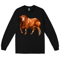 Black red angus bull Long Sleeve Tee - LillyAllenDesigns