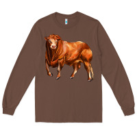 Chestnut red angus bull Long Sleeve Tee - LillyAllenDesigns
