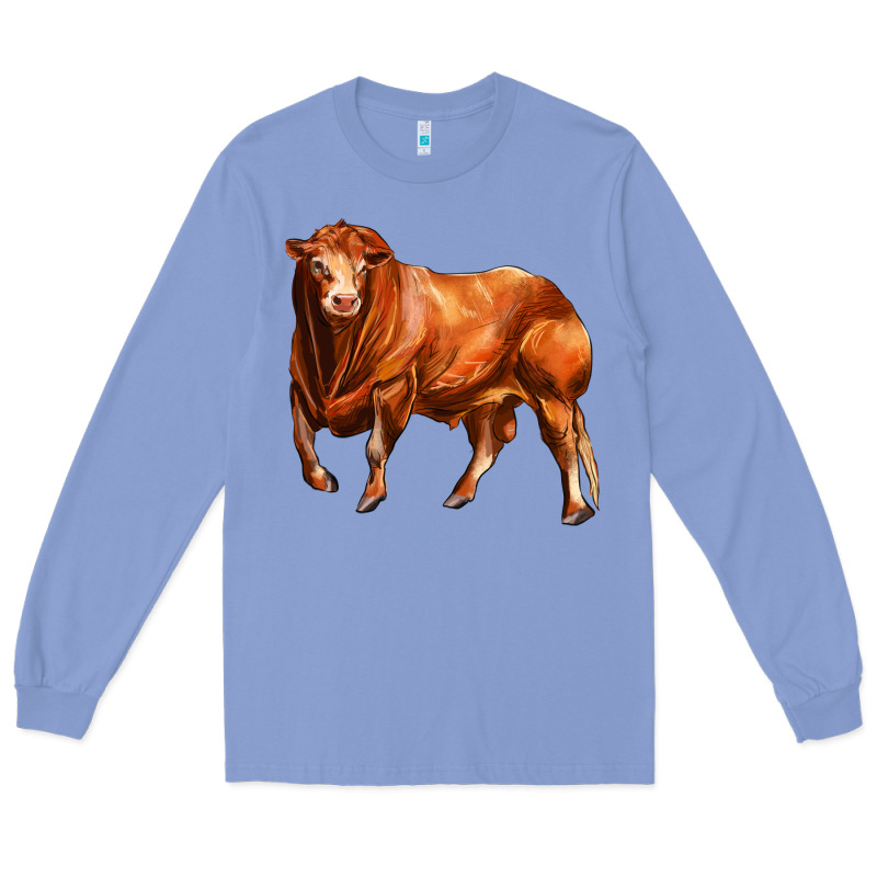 Red Angus Bull Long Sleeve Tee by LillyAllenDesigns | Teevron