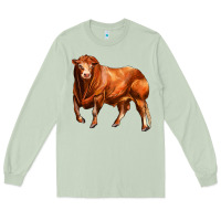 Matcha red angus bull Long Sleeve Tee - LillyAllenDesigns