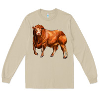 Mushroom red angus bull Long Sleeve Tee - LillyAllenDesigns