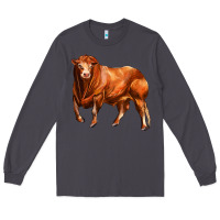 Smoke red angus bull Long Sleeve Tee - LillyAllenDesigns