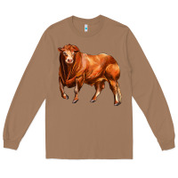 Toasted Coconut red angus bull Long Sleeve Tee - LillyAllenDesigns