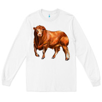 White red angus bull Long Sleeve Tee - LillyAllenDesigns