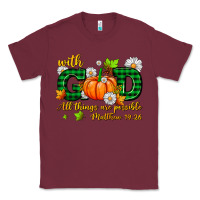 Burgundy with god all things are possible Classic Tee - AdoDesignShop