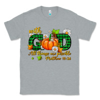 Heather Grey with god all things are possible Classic Tee - AdoDesignShop