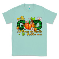 Seafoam with god all things are possible Classic Tee - AdoDesignShop