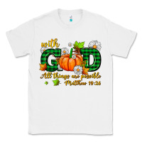 White with god all things are possible Classic Tee - AdoDesignShop