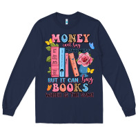 Navy money can't buy happiness but it can buy books whi Long Sleeve Tee - JahusDesignShop