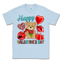 Dusty Blue happy valentines day Classic Tee - NancyCooperArtShop