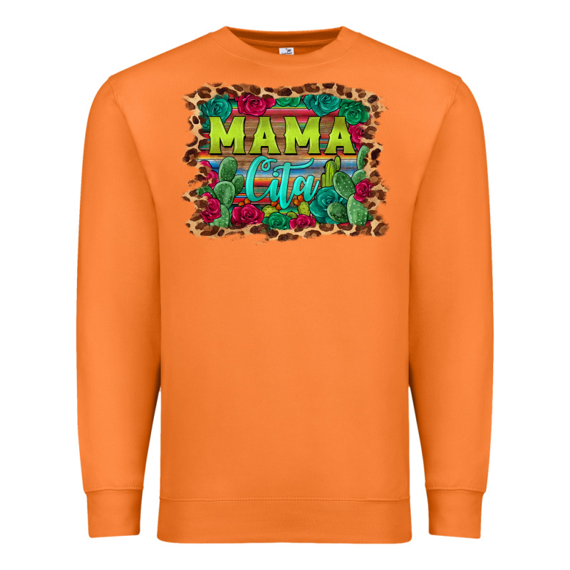 Mama Cita Serape Background Premium Sweatshirt by BarkalooDesign | Teevron