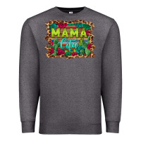 Charcoal Heather mama cita serape background Premium Sweatshirt - BarkalooDesign