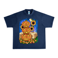 Navy pumpkin sunflower Urban Heavy Tee - JahusDesignShop