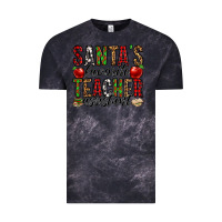 Cloud Black santa's favorite teacher assistant Vintage Tee - Jasminsmagicworld