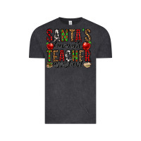 Vintage Black santa's favorite teacher assistant Vintage Tee - Jasminsmagicworld