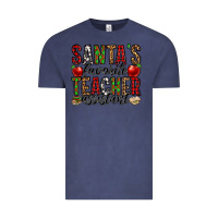 Vintage Denim santa's favorite teacher assistant Vintage Tee - Jasminsmagicworld
