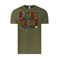 Vintage Olive santa's favorite teacher assistant Vintage Tee - Jasminsmagicworld