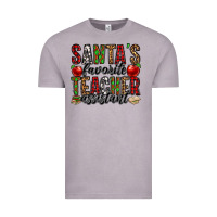 Vintage Zinc santa's favorite teacher assistant Vintage Tee - Jasminsmagicworld