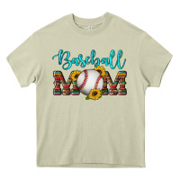 Western Leopard Serape Wooden Sunflowers  Turquoise Glitter Mom Baseba Heavy Core Tee | Teevron