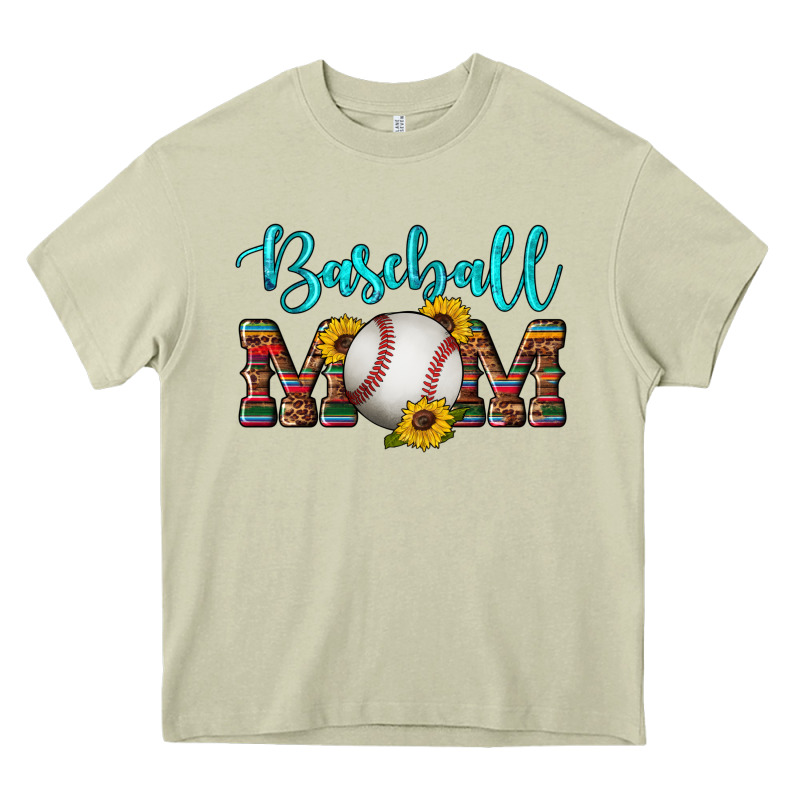 Western Leopard Serape Wooden Sunflowers  Turquoise Glitter Mom Baseba Heavy Core Tee by Artiststas | Teevron