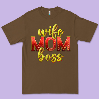Wife Mom Boss Premium Tee Designed By Texasbilliewilder