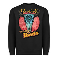 Black blame it all on my roots white Heavyweight Sweatshirt - JahusDesignShop
