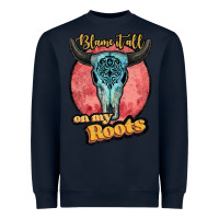 Navy blame it all on my roots white Heavyweight Sweatshirt - JahusDesignShop