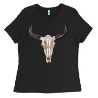 Western Bull Skull Tbw Ladies Tee | Teevron