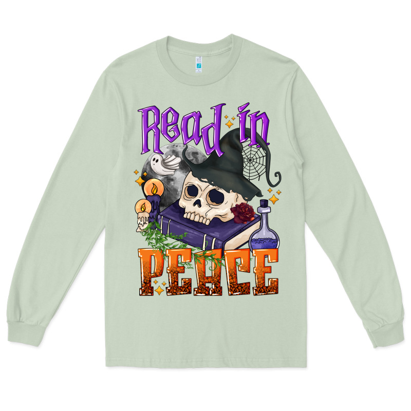 Read In Peace Halloween Long Sleeve Tee by NancyCooperArtShop | Teevron