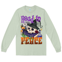 Matcha Read in peace Halloween Long Sleeve Tee - NancyCooperArtShop