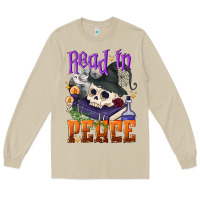 Mushroom Read in peace Halloween Long Sleeve Tee - NancyCooperArtShop