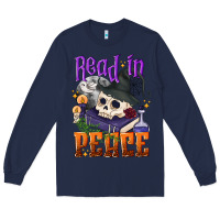 Navy Read in peace Halloween Long Sleeve Tee - NancyCooperArtShop